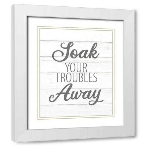 Soak White Modern Wood Framed Art Print with Double Matting by Allen, Kimberly