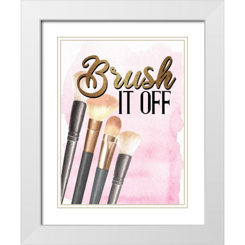 Brush it Off 1 White Modern Wood Framed Art Print with Double Matting by Allen, Kimberly