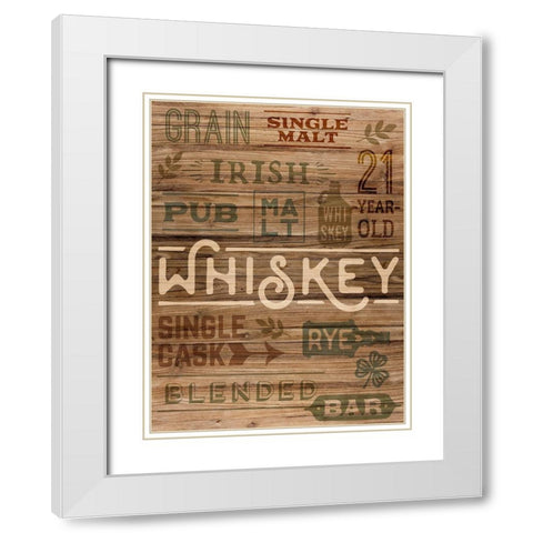 Whiskey Wood White Modern Wood Framed Art Print with Double Matting by Allen, Kimberly