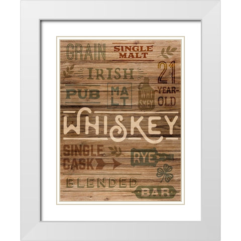 Whiskey Wood White Modern Wood Framed Art Print with Double Matting by Allen, Kimberly