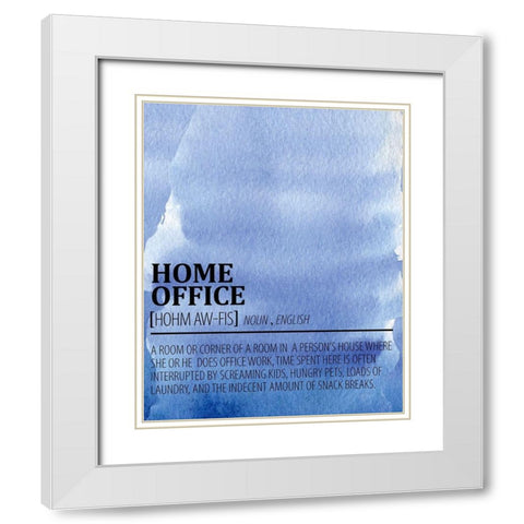 Home Office Watercolor Blue White Modern Wood Framed Art Print with Double Matting by Allen, Kimberly