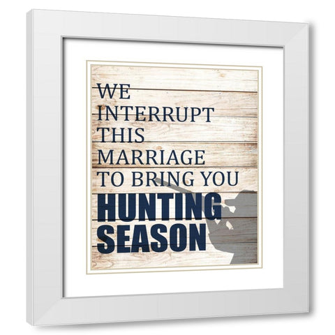 We Interrupt White Modern Wood Framed Art Print with Double Matting by Allen, Kimberly