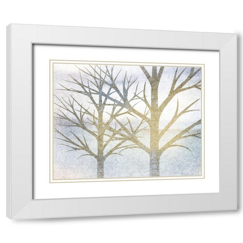 Blue Days 1 White Modern Wood Framed Art Print with Double Matting by Allen, Kimberly