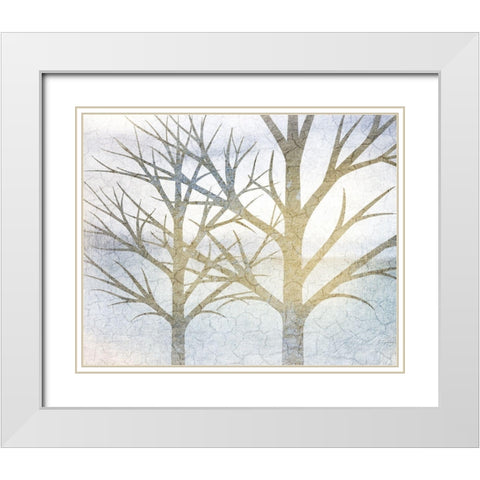 Blue Days 1 White Modern Wood Framed Art Print with Double Matting by Allen, Kimberly