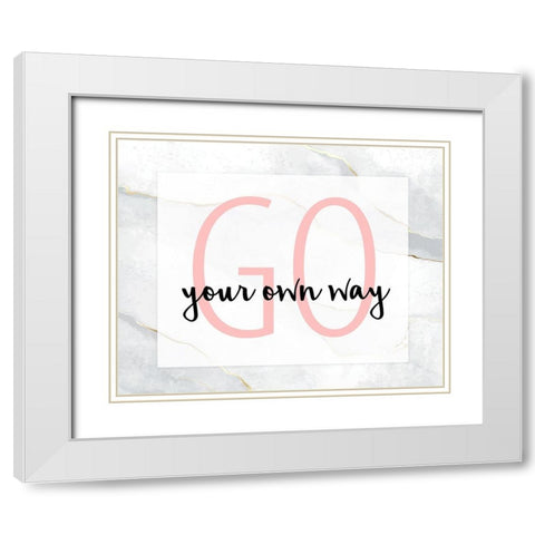 Go Your Own Way 3 White Modern Wood Framed Art Print with Double Matting by Allen, Kimberly