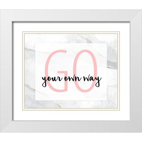 Go Your Own Way 3 White Modern Wood Framed Art Print with Double Matting by Allen, Kimberly