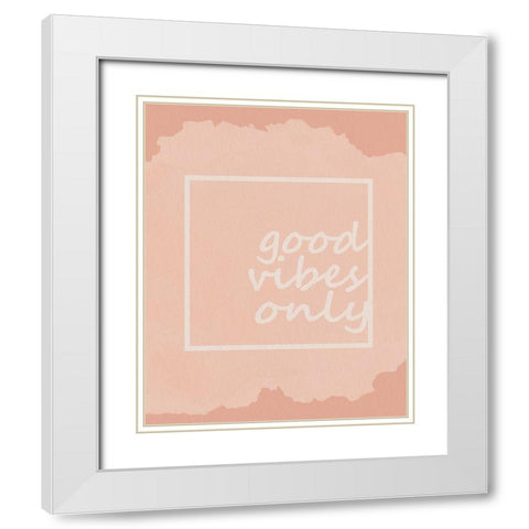 Kind Vibes 3 White Modern Wood Framed Art Print with Double Matting by Allen, Kimberly