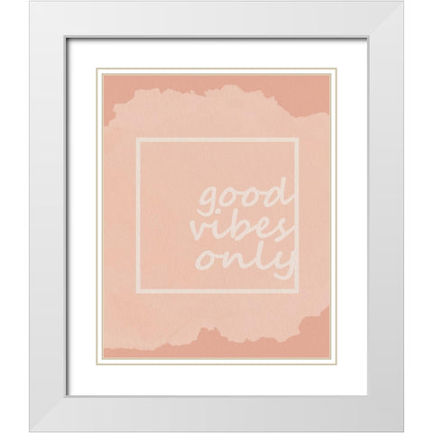 Kind Vibes 3 White Modern Wood Framed Art Print with Double Matting by Allen, Kimberly