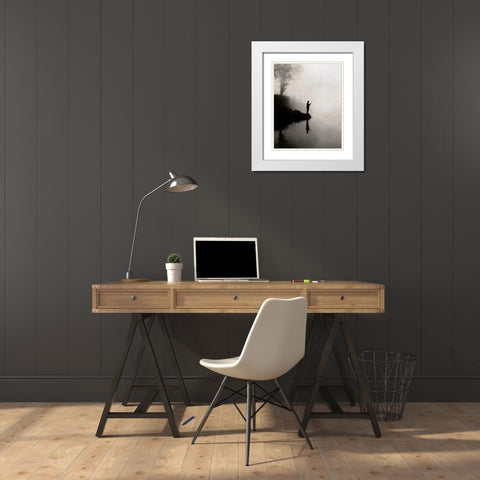 Dusk White Modern Wood Framed Art Print with Double Matting by Allen, Kimberly