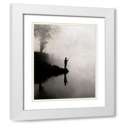 Dusk White Modern Wood Framed Art Print with Double Matting by Allen, Kimberly