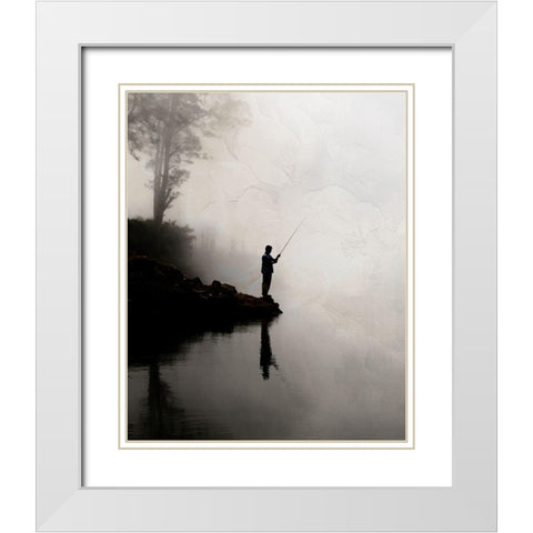 Dusk White Modern Wood Framed Art Print with Double Matting by Allen, Kimberly
