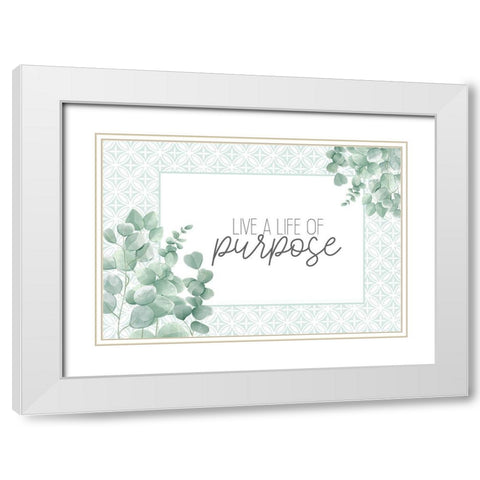 Eucalyptus Mood 1 White Modern Wood Framed Art Print with Double Matting by Allen, Kimberly