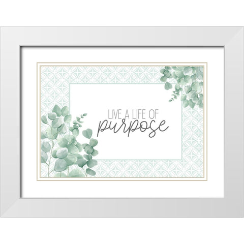 Eucalyptus Mood 1 White Modern Wood Framed Art Print with Double Matting by Allen, Kimberly