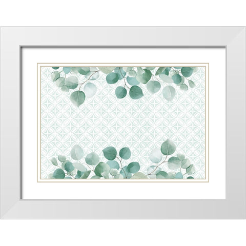 Eucalyptus Mood 2 White Modern Wood Framed Art Print with Double Matting by Allen, Kimberly