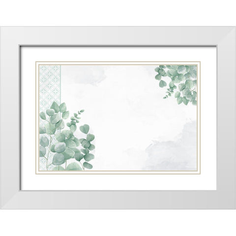 Eucalyptus Mood 3 White Modern Wood Framed Art Print with Double Matting by Allen, Kimberly