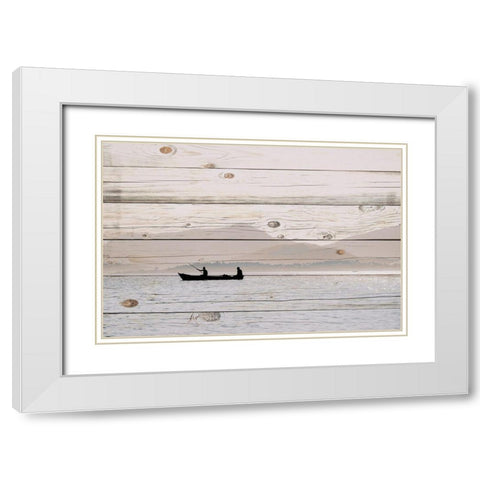 Morning Fish White Modern Wood Framed Art Print with Double Matting by Allen, Kimberly