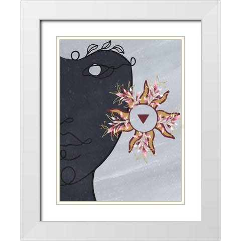 Sun Girl White Modern Wood Framed Art Print with Double Matting by Allen, Kimberly