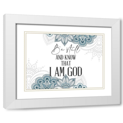 Be Still White Modern Wood Framed Art Print with Double Matting by Allen, Kimberly