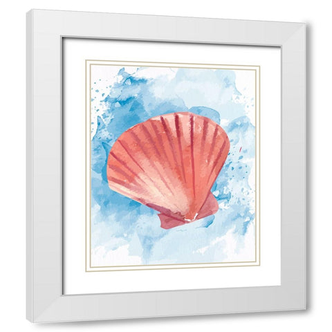 Coast Shell Pastel 3 White Modern Wood Framed Art Print with Double Matting by Allen, Kimberly