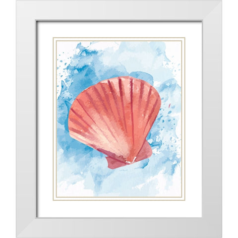Coast Shell Pastel 3 White Modern Wood Framed Art Print with Double Matting by Allen, Kimberly