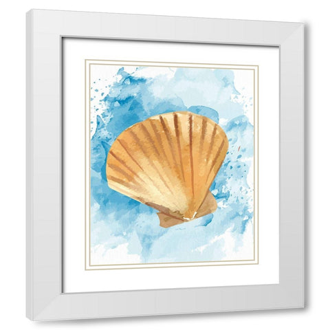 Coast Shell 3 White Modern Wood Framed Art Print with Double Matting by Allen, Kimberly