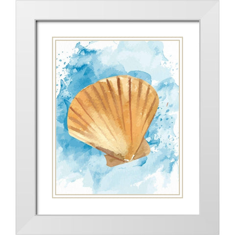 Coast Shell 3 White Modern Wood Framed Art Print with Double Matting by Allen, Kimberly