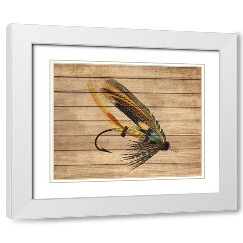 Fly Fishing 1 White Modern Wood Framed Art Print with Double Matting by Allen, Kimberly