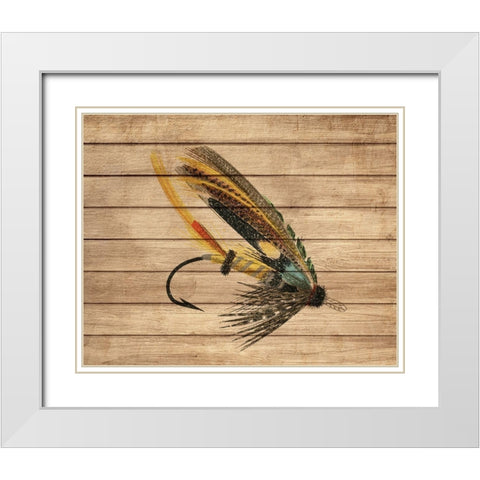 Fly Fishing 1 White Modern Wood Framed Art Print with Double Matting by Allen, Kimberly