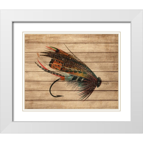 Fly Fishing 2 White Modern Wood Framed Art Print with Double Matting by Allen, Kimberly