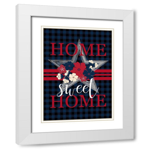 Home Sweet Home Star White Modern Wood Framed Art Print with Double Matting by Allen, Kimberly