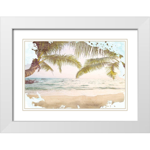Paradise White Modern Wood Framed Art Print with Double Matting by Allen, Kimberly