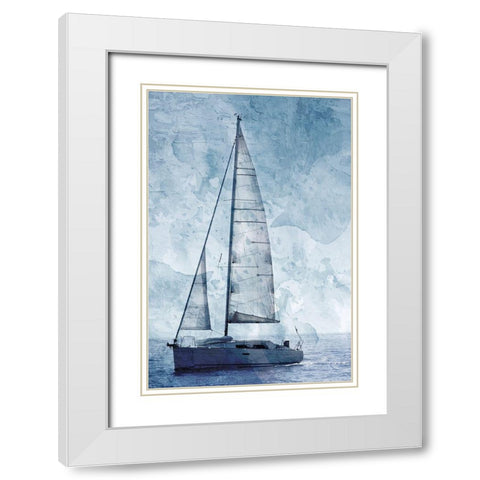 Sailing White Modern Wood Framed Art Print with Double Matting by Allen, Kimberly