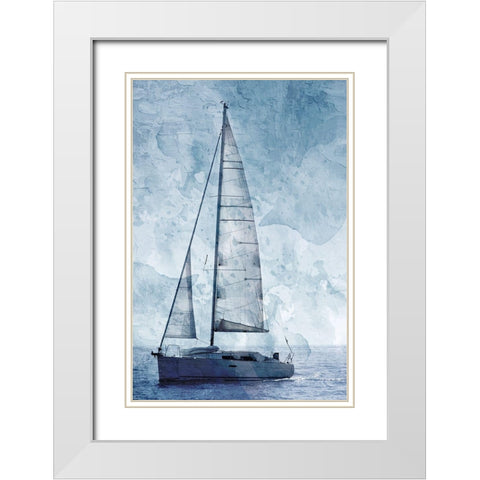 Sailing White Modern Wood Framed Art Print with Double Matting by Allen, Kimberly