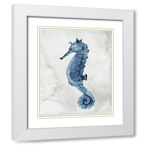 Sea Life 1 White Modern Wood Framed Art Print with Double Matting by Allen, Kimberly