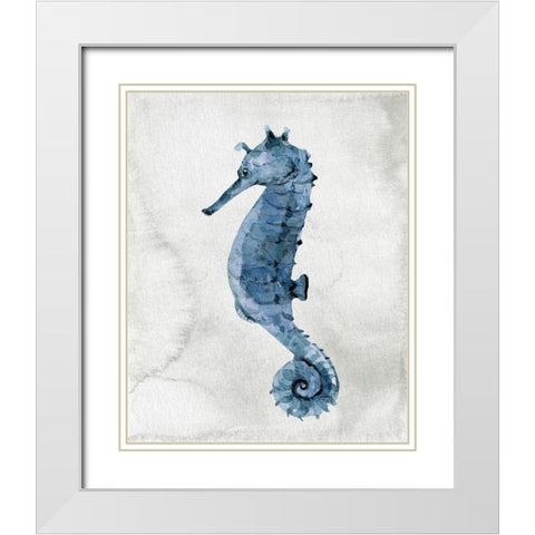 Sea Life 1 White Modern Wood Framed Art Print with Double Matting by Allen, Kimberly