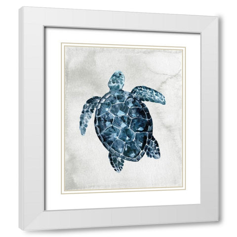 Sea Life 2 White Modern Wood Framed Art Print with Double Matting by Allen, Kimberly