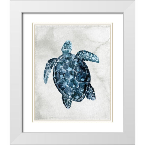 Sea Life 2 White Modern Wood Framed Art Print with Double Matting by Allen, Kimberly