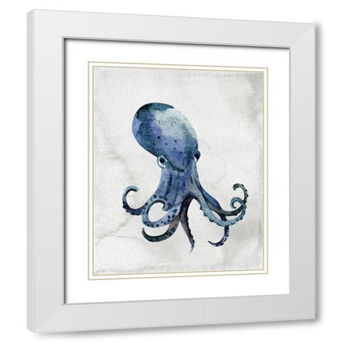 Sea Life 3 White Modern Wood Framed Art Print with Double Matting by Allen, Kimberly