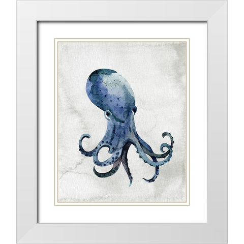 Sea Life 3 White Modern Wood Framed Art Print with Double Matting by Allen, Kimberly