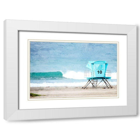 Tower 10 White Modern Wood Framed Art Print with Double Matting by Allen, Kimberly