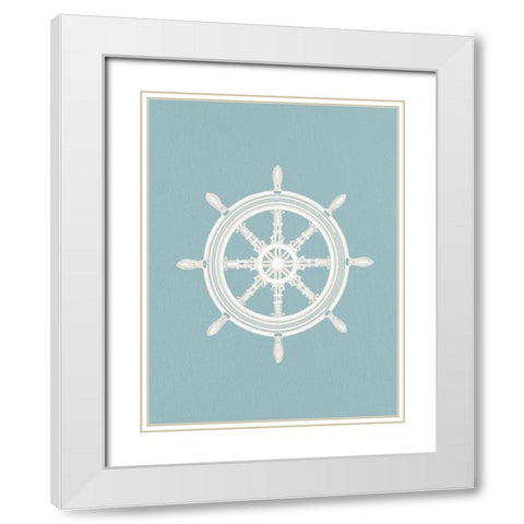 Anchors Away 2 v2 White Modern Wood Framed Art Print with Double Matting by Allen, Kimberly