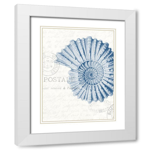 Seaside Card 2 White Modern Wood Framed Art Print with Double Matting by Allen, Kimberly