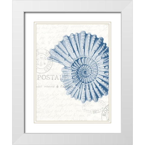 Seaside Card 2 White Modern Wood Framed Art Print with Double Matting by Allen, Kimberly