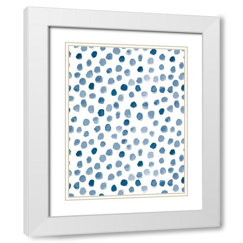 Dots 1 White Modern Wood Framed Art Print with Double Matting by Allen, Kimberly