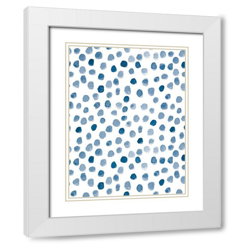 Dots 3 White Modern Wood Framed Art Print with Double Matting by Allen, Kimberly