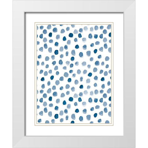 Dots 3 White Modern Wood Framed Art Print with Double Matting by Allen, Kimberly