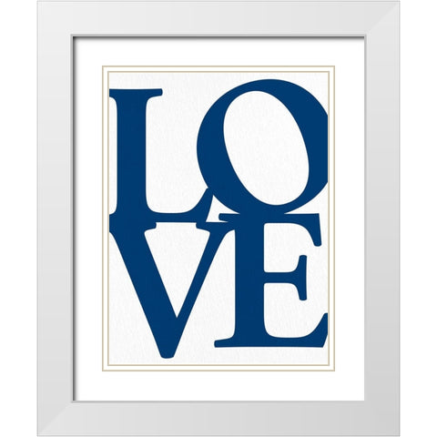 LOVE White Modern Wood Framed Art Print with Double Matting by Allen, Kimberly