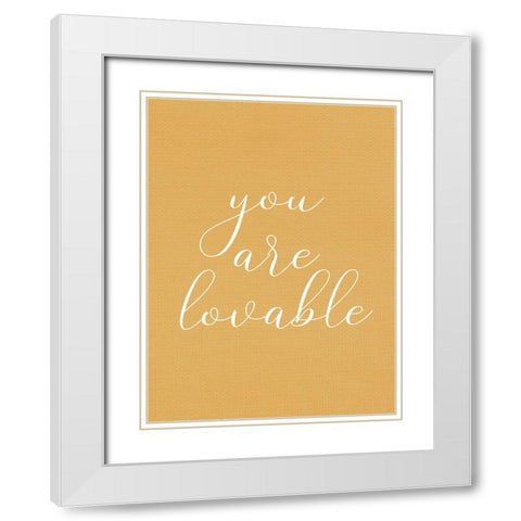 You are Lovable White Modern Wood Framed Art Print with Double Matting by Allen, Kimberly
