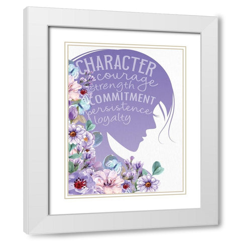 Womens Silhouette White Modern Wood Framed Art Print with Double Matting by Allen, Kimberly