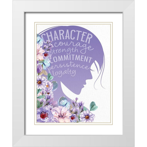 Womens Silhouette White Modern Wood Framed Art Print with Double Matting by Allen, Kimberly